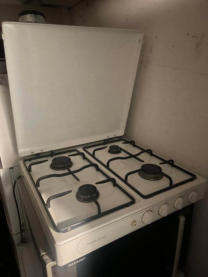 gasfornuis, Witgoed en Apparatuur, Fornuizen, Gebruikt, Vrijstaand, Gas, 4 kookzones, Minder dan 85 cm, 45 tot 60 cm, Ophalen