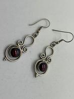 B49 Prachtige zilveren oorbellen sierlijk, Hangers, Ophalen of Verzenden, X, Zilver