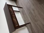 side table, met 2 lades, donkerbruin, Ophalen