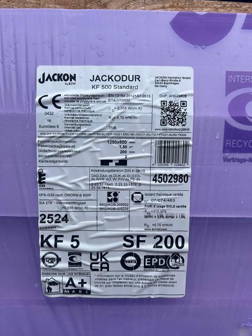 Jackodur isolatieplaat 1250/600, Doe-het-zelf en Verbouw, Isolatie en Afdichting, Zo goed als nieuw, Overige materialen, Minder dan 4 cm