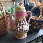 Grote Barbotine Koffiekan - Italiaans Aardewerk, Ophalen of Verzenden