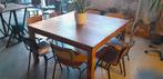 Tafel teak, Huis en Inrichting, Tafels | Eettafels, Ophalen, Gebruikt, Vijf personen of meer, Vierkant