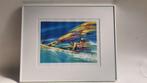 Sparts litho Surfer, Lia van Hengstum, genummerd. S41, Tweedehands verkoop, Tweedehands verkoop, Minder dan 50 cm, Gebruikt