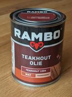 Teakhout olie mat - Rambo 0,75L, Minder dan 5 liter, Ophalen of Verzenden, Zo goed als nieuw, Verf