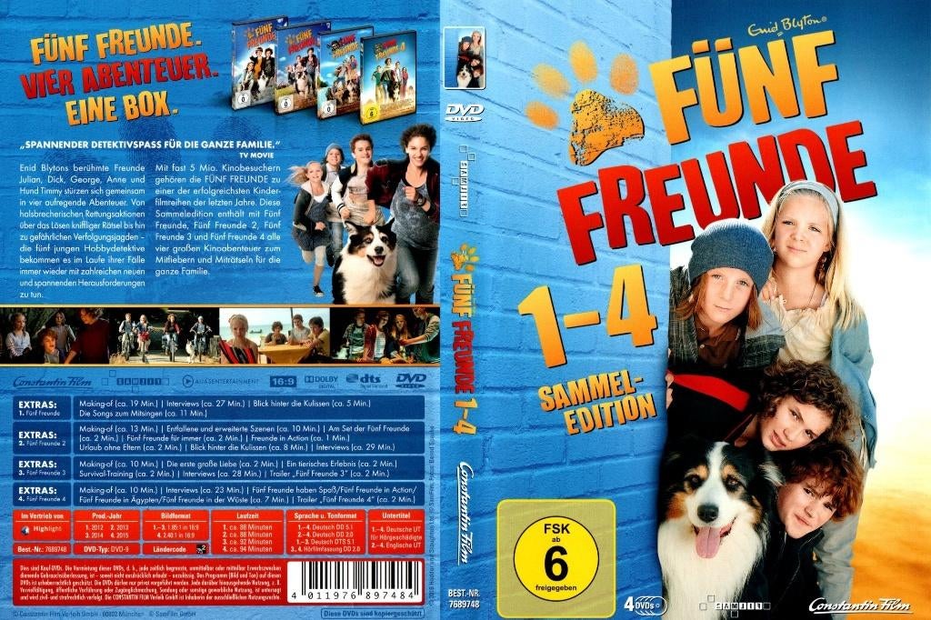 Fünf freunde, deel 1 - 4, Vanaf 6 jaar, Ophalen of Verzenden, Zo goed als nieuw, Boxset