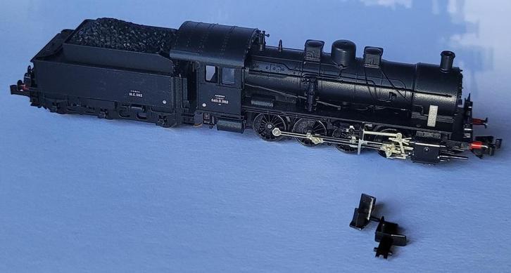 N-spoor Fleischmann Piccolo 7153 Stoomloc met tender (SNCF), Hobby en Vrije tijd, Modeltreinen | N-Spoor, Zo goed als nieuw, Locomotief