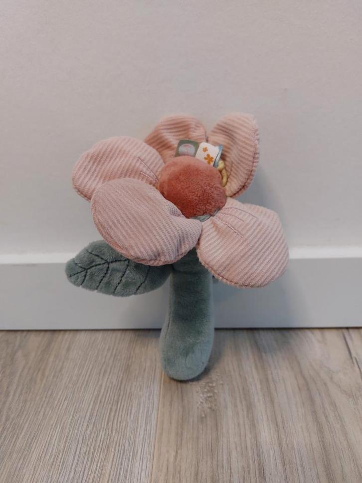 Knuffel rammelaar little dutch bloem roze flowers L890, Kinderen en Baby's, Speelgoed | Knuffels en Pluche, Zo goed als nieuw
