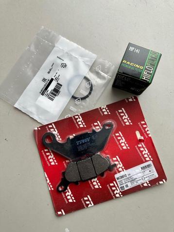 Yamaha XSR 125 oliefilter  pakking en remblokken beschikbaar voor biedingen