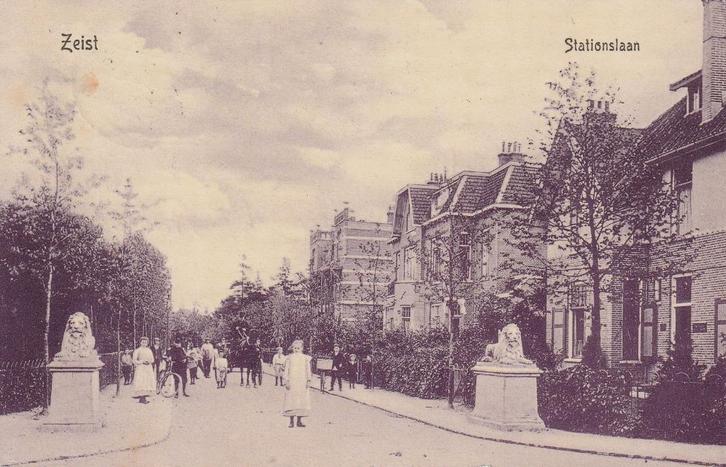 Zeist - 387 - twa : Stationslaan - Tulpkaart, Verzamelen, Ansichtkaarten | Nederland, Utrecht, Voor 1920, Verzenden