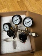 Co2 drukregelaar meter dubbel uitgevoerd, Ophalen of Verzenden, Zo goed als nieuw, Reclamebord, Plaat of Schild, Overige merken
