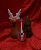 Oude zilverkleurige glazen kerstbal luit gitaar - D1PAMA-D2, Diversen, Kerst, Verzenden, Gebruikt