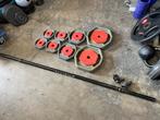 Halter stang met reebok rep schijven 40 kg gewicht, Ophalen, Gebruikt, Rep, Reebok
