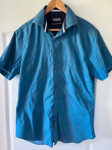 Blauw Portonova overhemd, maat L beschikbaar voor biedingen