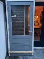 schuurdeur met kozijn, Ophalen, 80 tot 100 cm, 200 tot 215 cm, Glas