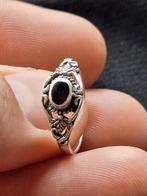 Zilveren onyx maat 16, Sieraden, Tassen en Uiterlijk, Ringen, 18 tot 19, Gebruikt, Zwart, Ophalen of Verzenden