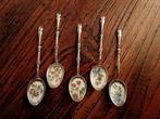 borrel/advokaat lepeltjes met ingelegd emaille, Antiek en Kunst, Ophalen of Verzenden