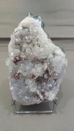 Amethisten transparant wit naar smokey met hematiet, Verzamelen, Mineralen en Fossielen, Ophalen of Verzenden, Mineraal