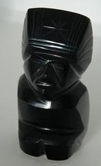 Obsidiaan Maya Inca beeldje uit 1979, Mexico, handgesneden, Ophalen of Verzenden
