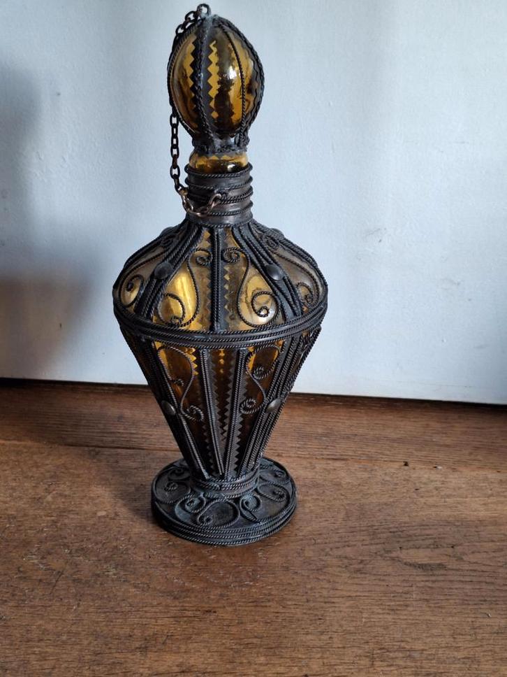 Antieke flacon/karaf Zuid Europa/Noord Afrika, Antiek en Kunst, Antiek | Glas en Kristal, Ophalen of Verzenden
