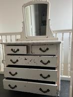 Schattig, echt oud kaptafeltje met echte marmeren blad, Antiek en Kunst, Antiek | Meubels | Kasten, Ophalen