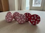 Mooie ladeknoppen / deurknoppen van porselein ket polkadot, Ophalen of Verzenden