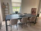 Prachtige vergrijsd eiken eettafel, Huis en Inrichting, Tafels | Eettafels, 200 cm of meer, Zo goed als nieuw, Vijf personen of meer