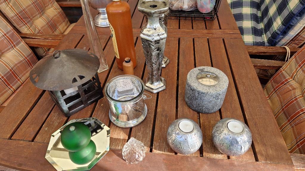 brocante sfeerlicht houders olie- kaarsen-windlicht, Ophalen of Verzenden, Zo goed als nieuw