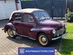 Renault 4CV Cabriolet | 1951 | Route 66 Auctions, Auto's, Oldtimers, Overige carrosserieën, Renault, Zwart, Bedrijf