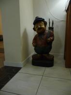 beeld pop  golfer 80cm hoog 40 cm breed massief hout, Ophalen