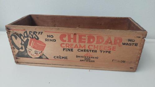 Zeer oud houten kistje kaas verpakking cheddar cheese ww2?, Verzamelen, Merken en Reclamevoorwerpen, Gebruikt, Ophalen of Verzenden