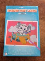 Diamond Painting Canvas - Olifant in Vliegtuig, Ophalen of Verzenden, Nieuw, Knutselwerk