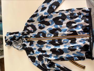 K-Way regenjas – XS – Panterprint blauw/zwart/wit beschikbaar voor biedingen