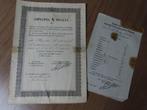 WO II 1945 Diploma  M.U.L.O.  A.  Stg R.K. MULO examens, Verzenden, Gebruikt