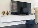 TV-meubel hoogglans wit 180x27x28 met aluminium greep, Huis en Inrichting, Ophalen, 150 tot 200 cm, Zo goed als nieuw, Minder dan 100 cm