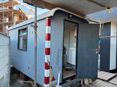 Schaftkeet  bouwkeet met toilet pipowagen, Doe-het-zelf en Verbouw, Overige Doe-het-zelf en Verbouw, Gebruikt, Ophalen