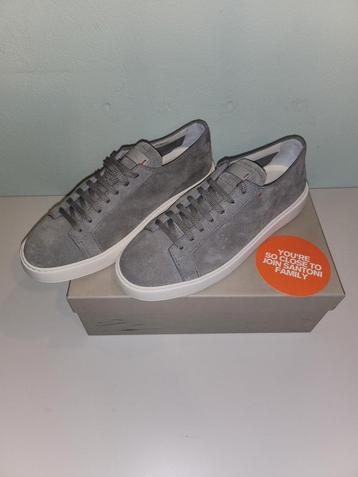 Santoni sneaker zacht grijs suède mt 10 NIEUW beschikbaar voor biedingen