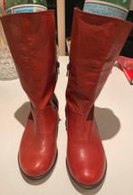 Rode leren laarzen (Chica's) by Noë maat 37, Ophalen of Verzenden, Zo goed als nieuw, Rood, Hoge laarzen