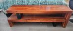 Teakhouten TV Meubel, Ophalen, Gebruikt, 100 tot 150 cm, Modern