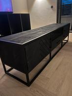 Tv meubel visgraat mangohout, Ophalen, 150 tot 200 cm, Zo goed als nieuw, Minder dan 100 cm