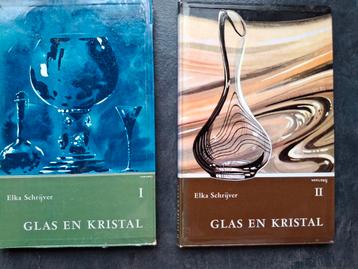 Glas en Kristal 2 delen glasblazen Bohemen vaas kelk bokaal  beschikbaar voor biedingen