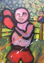 Bouro - Boxer - origineel schilderij - 80 x 100, Ophalen