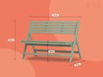 Lanterfant Cees Opklapbare Tuinbank Hardhout Vintage Green, Tuin en Terras, Tuinbanken, Ophalen of Verzenden, Nieuw, Hout