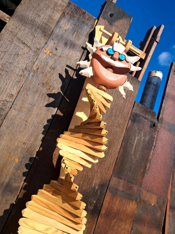 Handgemaakt houten draaimolen -functioneel en uniek, Tuin en Terras, Windwijzers en Windmolens, Nieuw, Ophalen