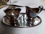 Zilver/ verzilverd Roomstel lepelvaasjes e,a, Antiek en Kunst, Ophalen of Verzenden, Zilver