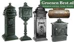 Diverse klassieke Engelse brievenbussen vrijstaand muur, Tuin en Terras, Brievenbussen, Verzenden, Nieuw, IJzer, Staande brievenbus