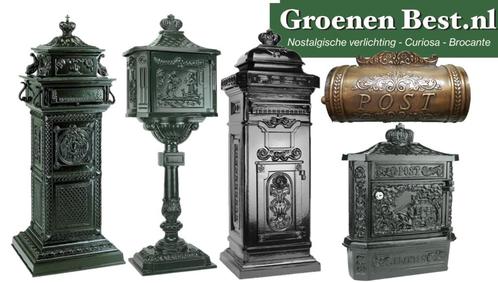 Diverse klassieke Engelse brievenbussen vrijstaand muur, Tuin en Terras, Brievenbussen, Nieuw, Staande brievenbus, IJzer, Verzenden