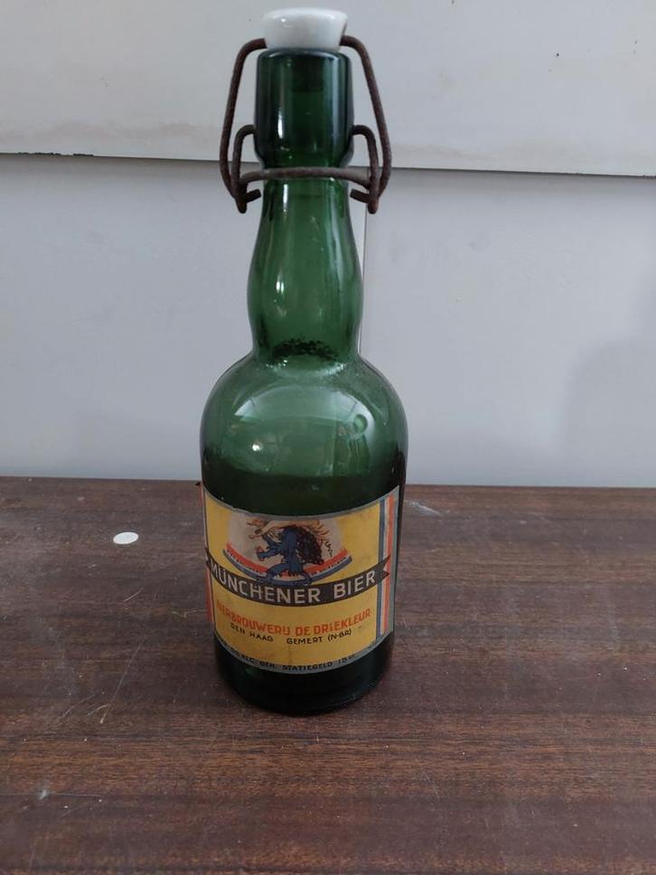 Oude bierfles Beugelfles - Bierbrouwerij De Driekleur Gemert, Antiek en Kunst, Antiek | Glas en Kristal, Ophalen of Verzenden