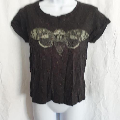 Stoer shirt, nachtvlinder, gekleurde stippen. mt S. Loenatix, Kleding | Dames, T-shirts, Zo goed als nieuw, Maat 36 (S), Zwart