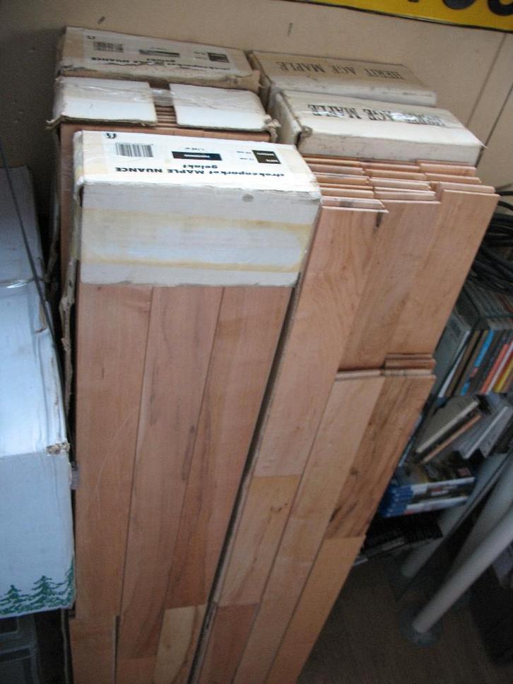 Nieuw Ca 7 m2 Strokenparket Maple Nuance, Doe-het-zelf en Verbouw, Vloerdelen en Plavuizen, Nieuw, Parket, Hout, 50 tot 150 cm