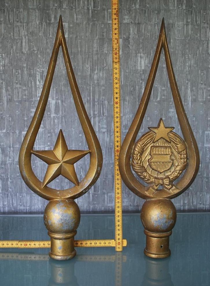 Mega grote Vlagstok punten uit Congresgebouw Curiosa Vintage, Antiek en Kunst, Curiosa en Brocante, Ophalen of Verzenden